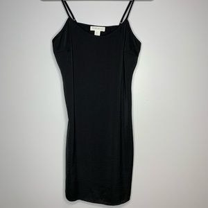 Black slip dress.